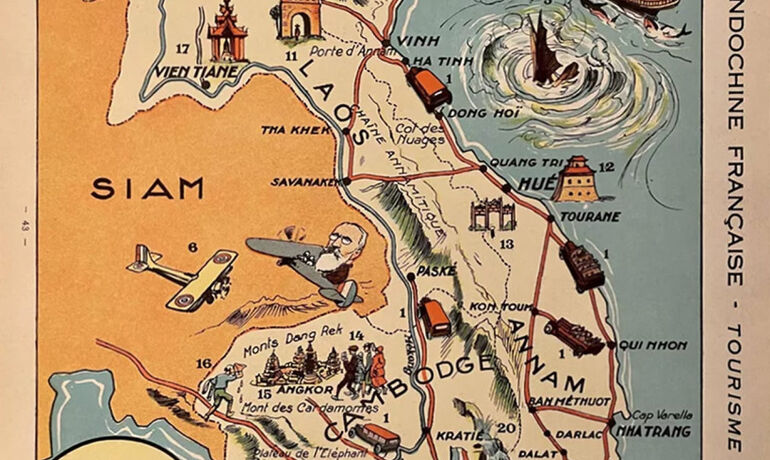 Journey Through Time: Exploring the Tourism Map of Indochina in 1931